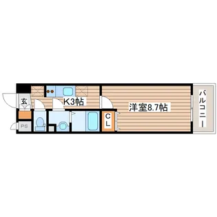 アーバンフラッツ長町【4階】の間取り