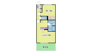 ラスルプレイス【1階】の間取り