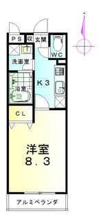 シェルフェリス【2階】の間取り