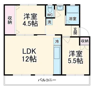 西三田住宅4-3【5階】の間取り