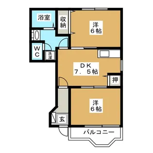 エスポアラージアン D【1階】の間取り