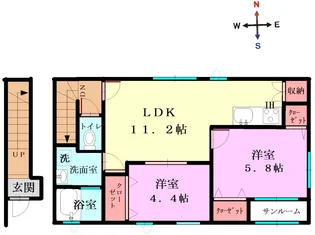 パームス夢月・橋立通り【2階】の間取り