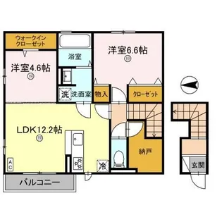 兵庫県明石市魚住町西岡【アパート】の間取り