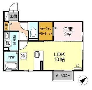リビングタウン三条【2階】の間取り