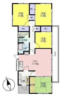 千葉県香取市佐原イ【一戸建】の間取り