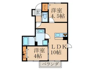 Dーroom馬場【1階】の間取り