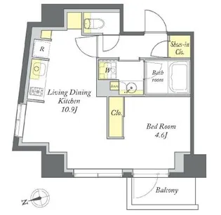 プライムメゾン清澄白河【2階】の間取り