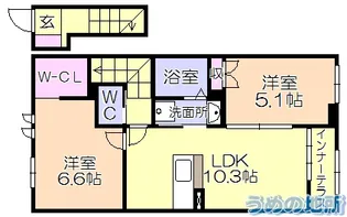 ソレイユ(高良内町)【2階】の間取り