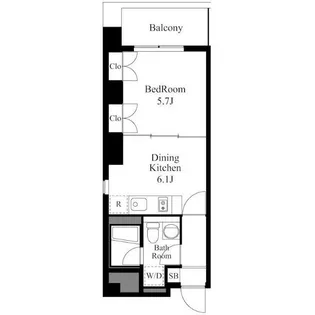 東京都北区赤羽南1【マンション】の間取り