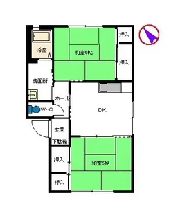 エスポワール吉田 B棟【1階】の間取り