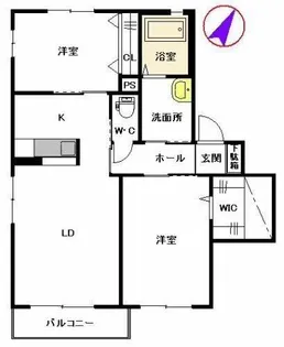 シャーメゾン・ハクサンA【2階】の間取り