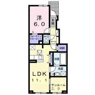 ピープルリバー九頭竜川III【1階】の間取り