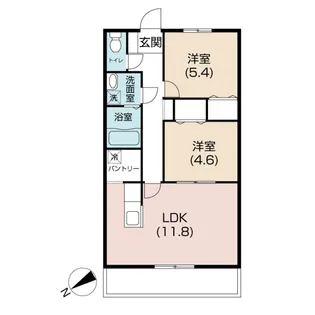 ピュアリティ柏の葉【2階】の間取り