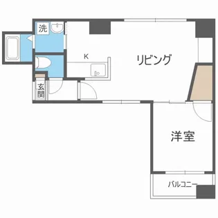Space北3条【5階】の間取り