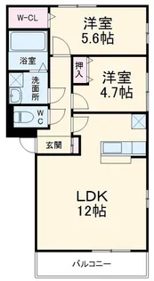 コート フレスケイド【3階】の間取り
