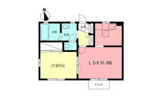ヴェルドミール【1階】の間取り