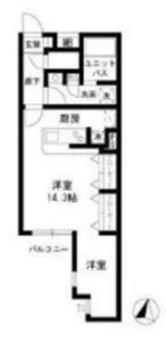 エクセシオーネ目黒【2階】の間取り