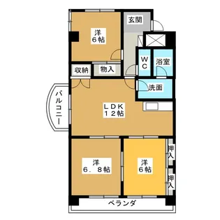 ミレニアムヒル垂坂【2階】の間取り
