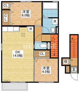 アムール【2階】の間取り