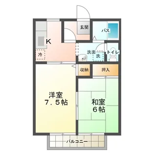 ロゼ・クォーツB棟【1階】の間取り