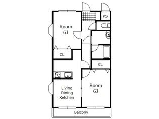 サンライズシロタ【1階】の間取り