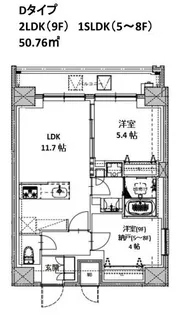 S-RESIDENCE両国serea【5階】の間取り
