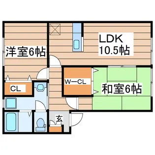 サクレ上山王【1階】の間取り