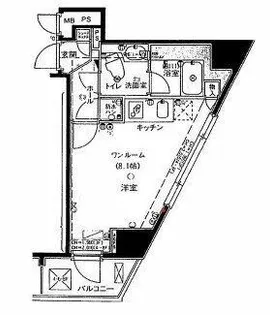 グレイス高輪タワー【5階】の間取り