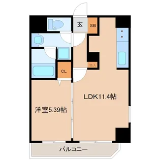 ヴェルト浅草【10階】の間取り