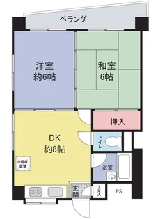 コーポさち【4階】の間取り