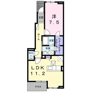 カーサ・ボヌール【1階】の間取り