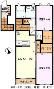 シャーメゾンゆうやII【2階】の間取り