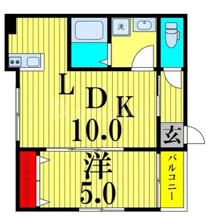 プラスドア北千住【3階】の間取り