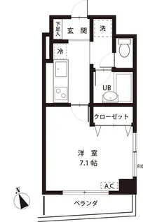 レジデンス千駄木801号室【2階】の間取り