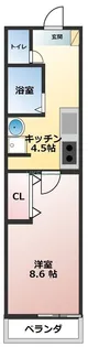 第二松ヶ丘ハイツ【2階】の間取り