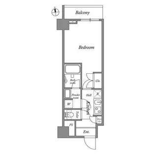 ザ・レジデンス神楽坂II【4階】の間取り