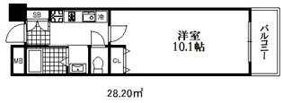 レジディア三宮東【2階】の間取り