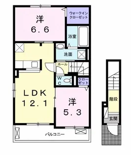 Lien Kurinoki B【2階】の間取り