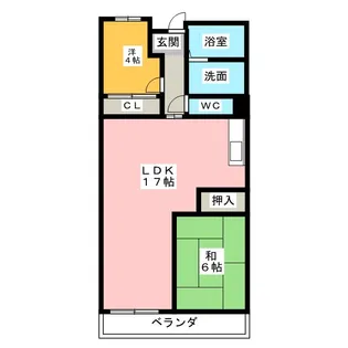 ブラウンハウス【7階】の間取り