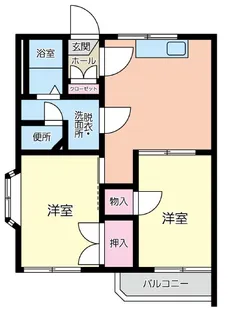 五香ハイツ【2階】の間取り