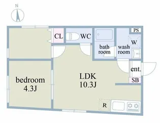 DOLCI中野富士見町【4階】の間取り