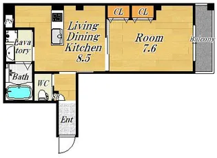 フォーラム此花四貫島【4階】の間取り