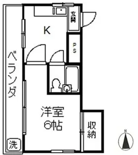 コーポ塩島【4階】の間取り