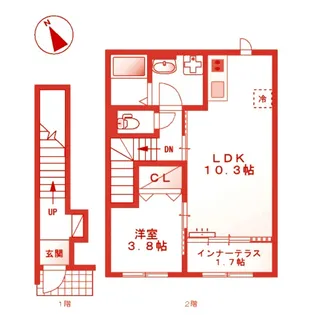 ルミナス鷺沼【2階】の間取り