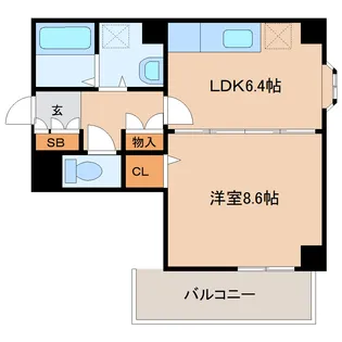 ベルソーレ木ノ下【10階】の間取り