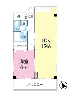 マンションディア【4階】の間取り