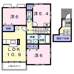 ルミエールC【2階】の間取り