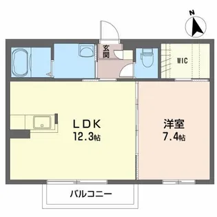 ガーデンヒルズE【1階】の間取り
