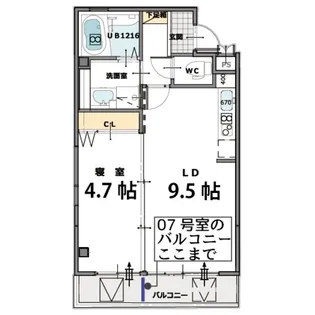 エメラルドオーシャン西宮【3階】の間取り