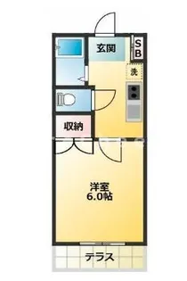 豊島園フラワーハイツII【1階】の間取り